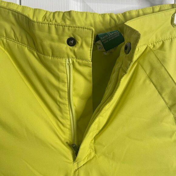 L.L. Bean Kids Cold Buster Snow Pants 12 Neon Lime Thinsulate Winter Warm School - Picture 8 of 11